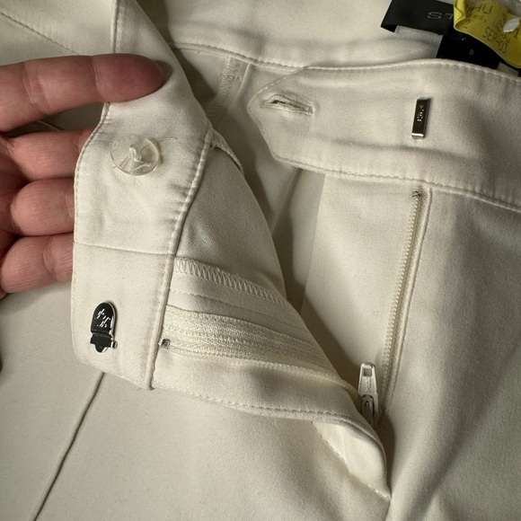 St. John Jennifer Cream Crop Pants women’s 8 career business casual professional - Picture 4 of 10